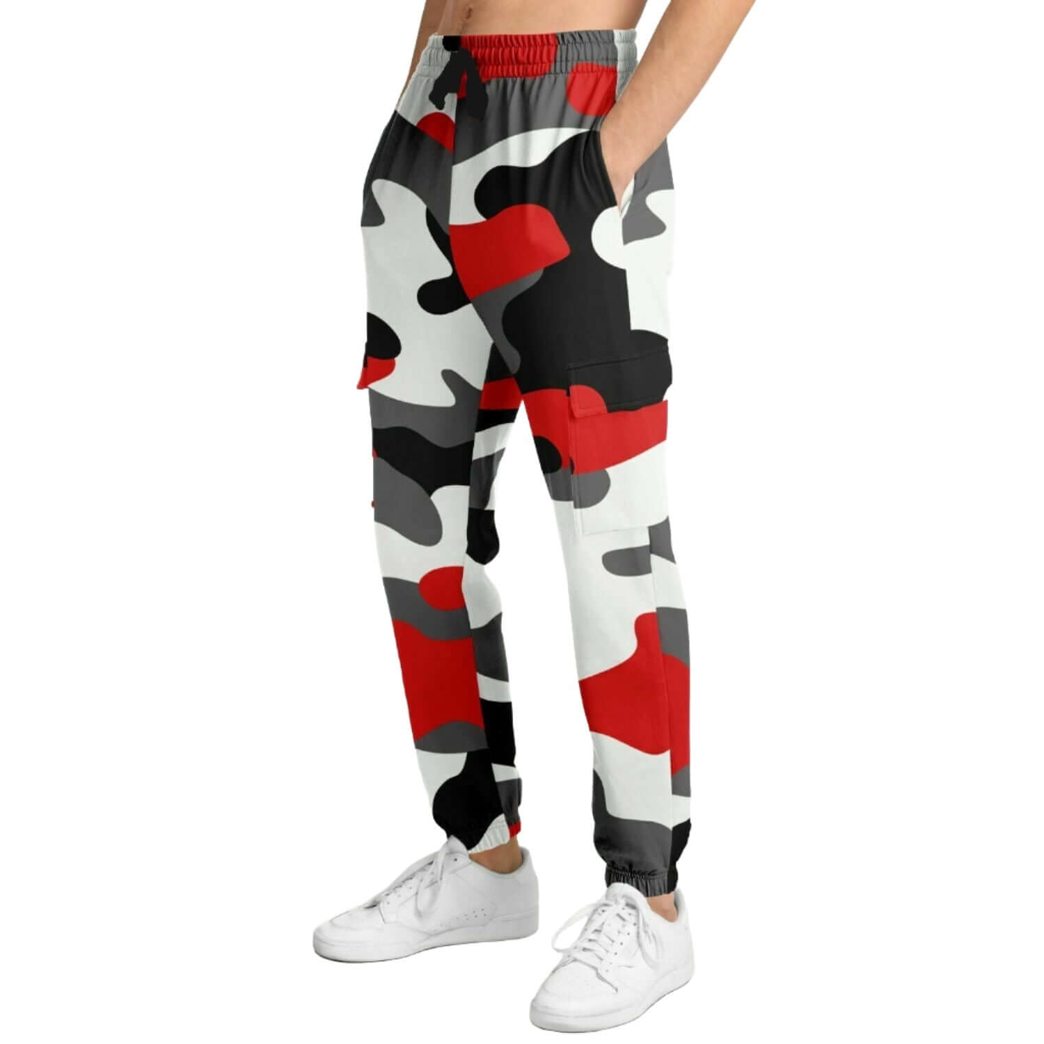 Milano Red Black & White Camouflage Cargo Sweatpants