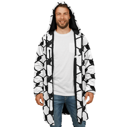 Keffiyeh Cloak With a Zipper | Black & White HD Print