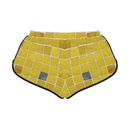 Relaxed Sports Shorts | Yellow Tiles - Ribooa