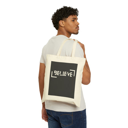 Cotton Canvas Tote Bag | Believe - Ribooa
