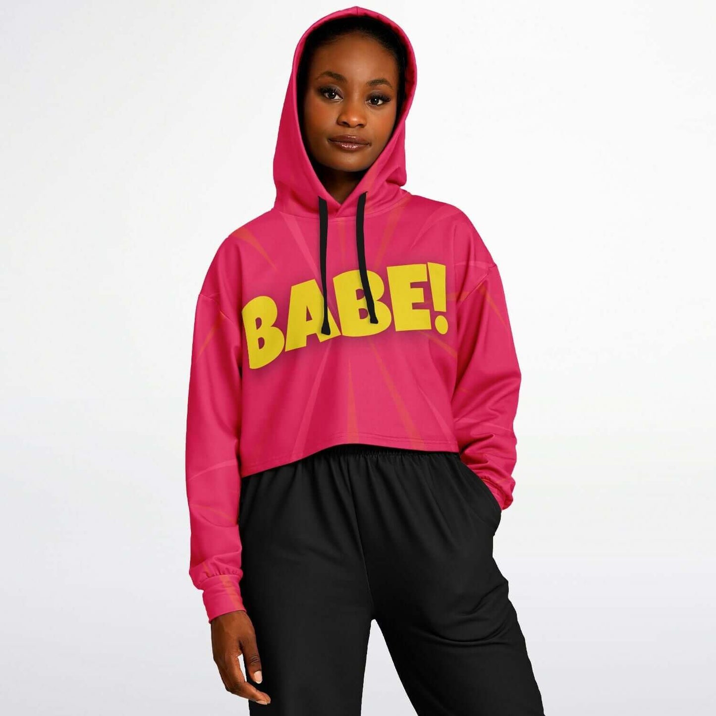 Red BABE! Cropped Hoodie