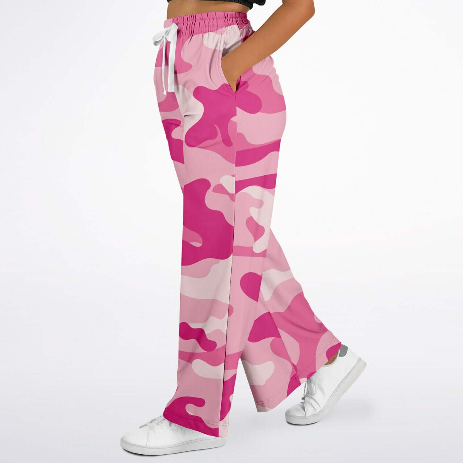 Camo Wide Leg Pants For Women | Lavender Pink