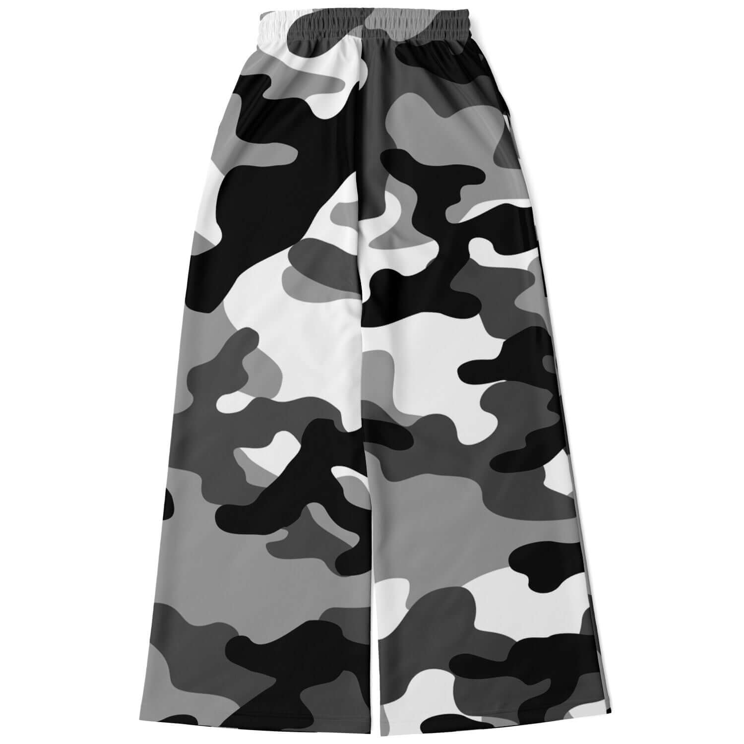 Camo Wide Leg Pants For Women | Black Gray & White