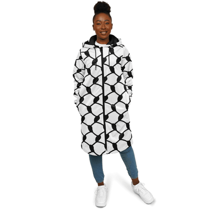 Keffiyeh Cloak With a Zipper | Black & White HD Print