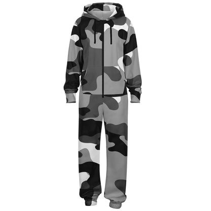 Camo Jumpsuit | Black Gray & White