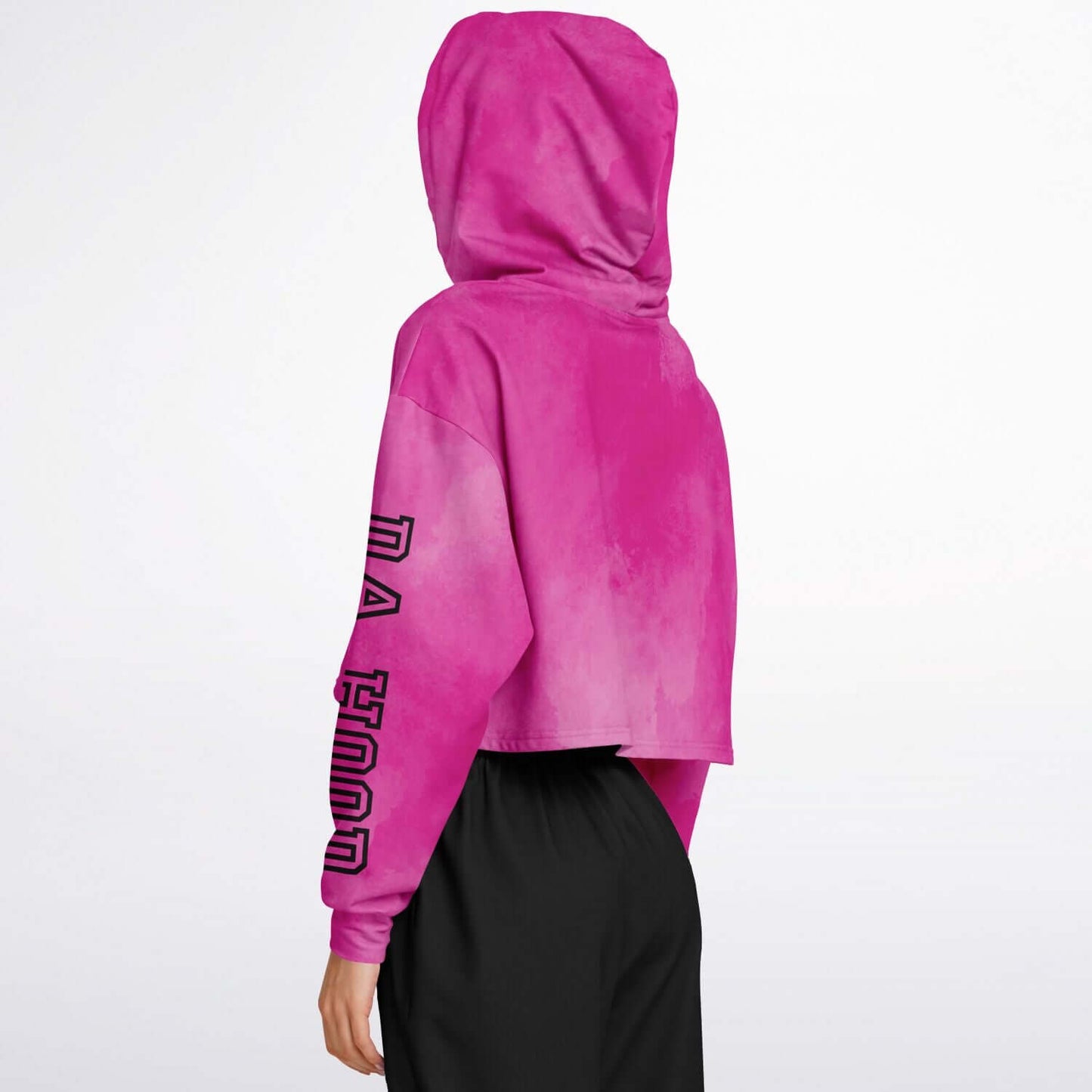 Pink Cropped Hoodie | 6? Da Hood