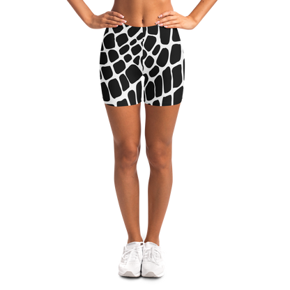 Snake Legging Shorts | Black & White HD