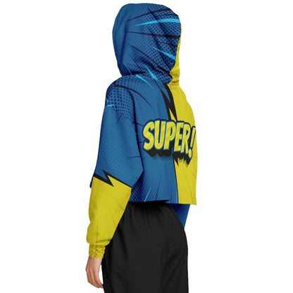 SUPER! Pop Art Cropped Hoodie