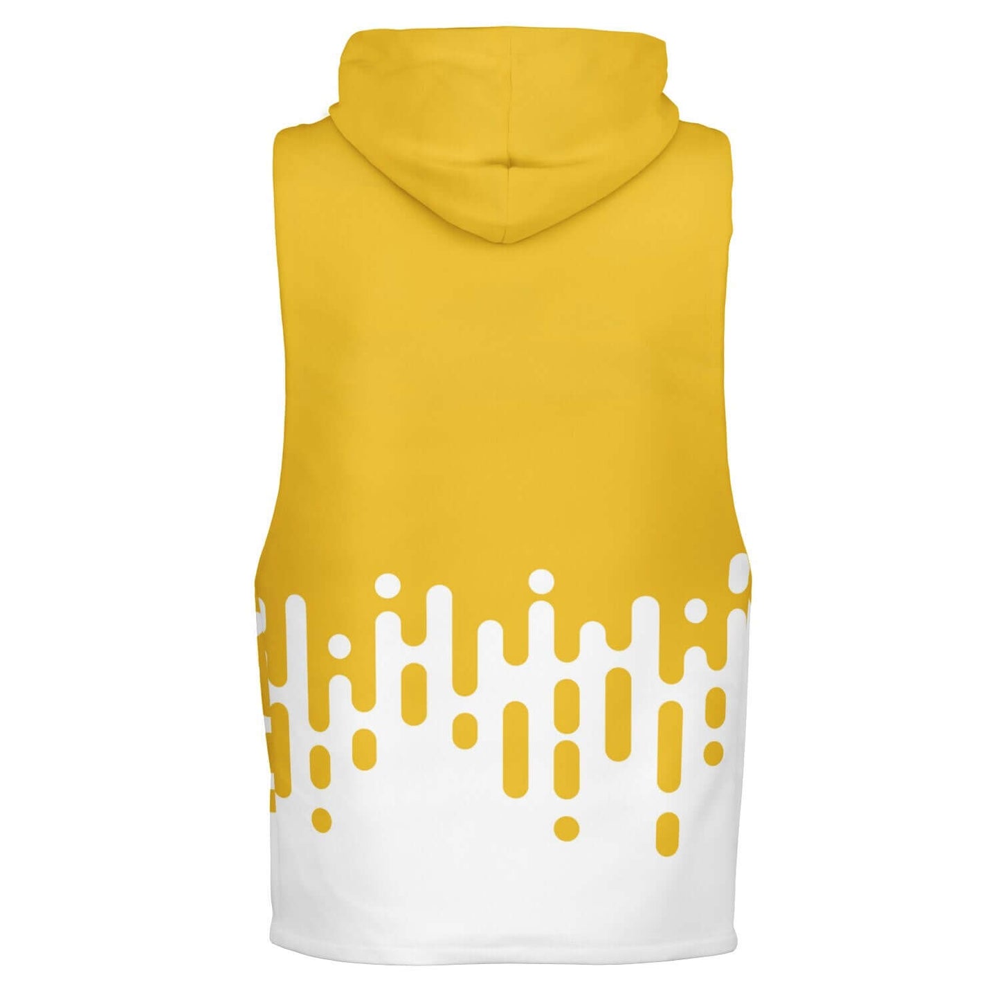 Sleeveless Hoodie | Yellow Mustard White Transition