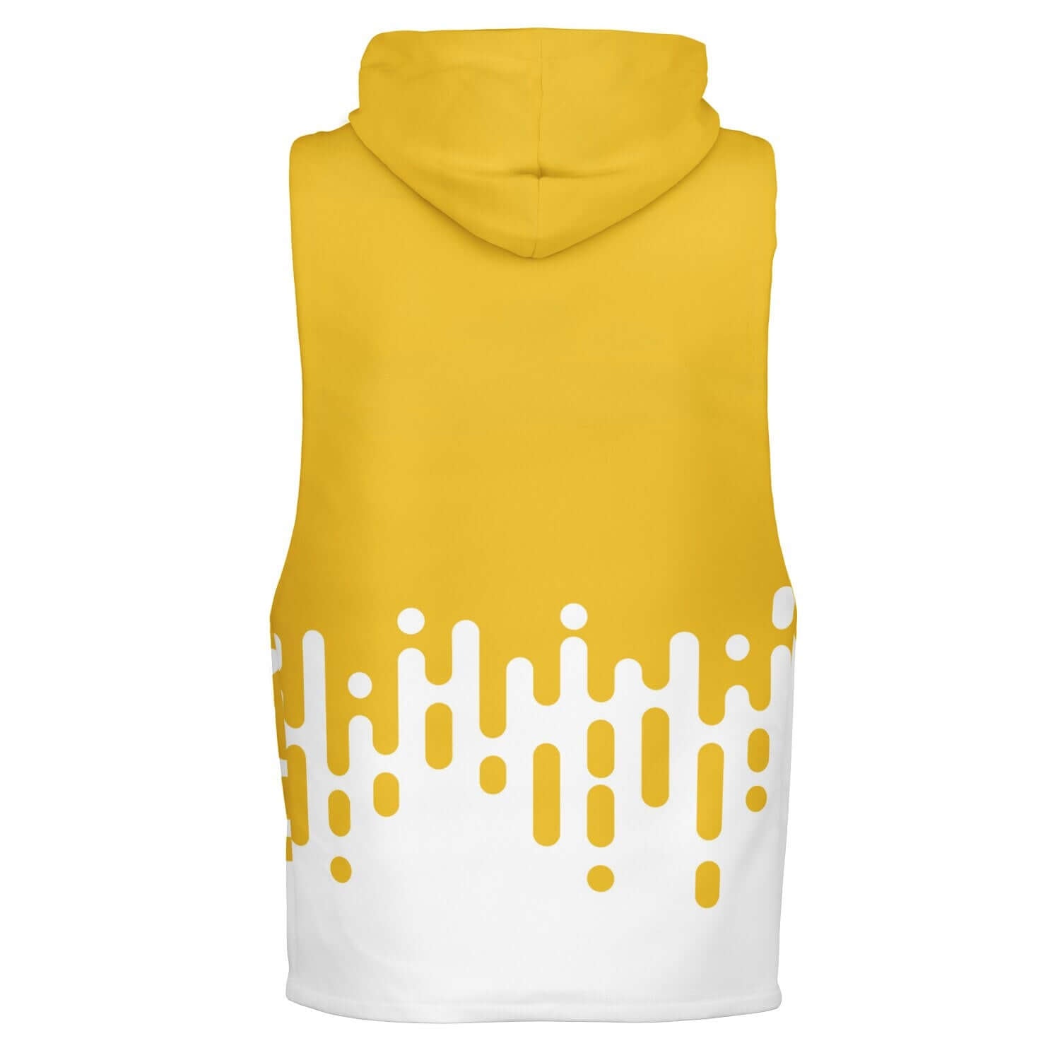 Sleeveless Hoodie | Yellow Mustard White Transition