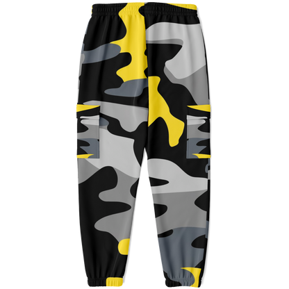 Black & Yellow Commando Cargo Sweatpants | HD Print