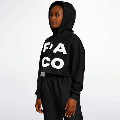 Black PACO Cropped Hoodie