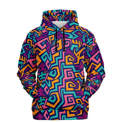 Maze Pattern Hoodie | Colorful Street Art Style