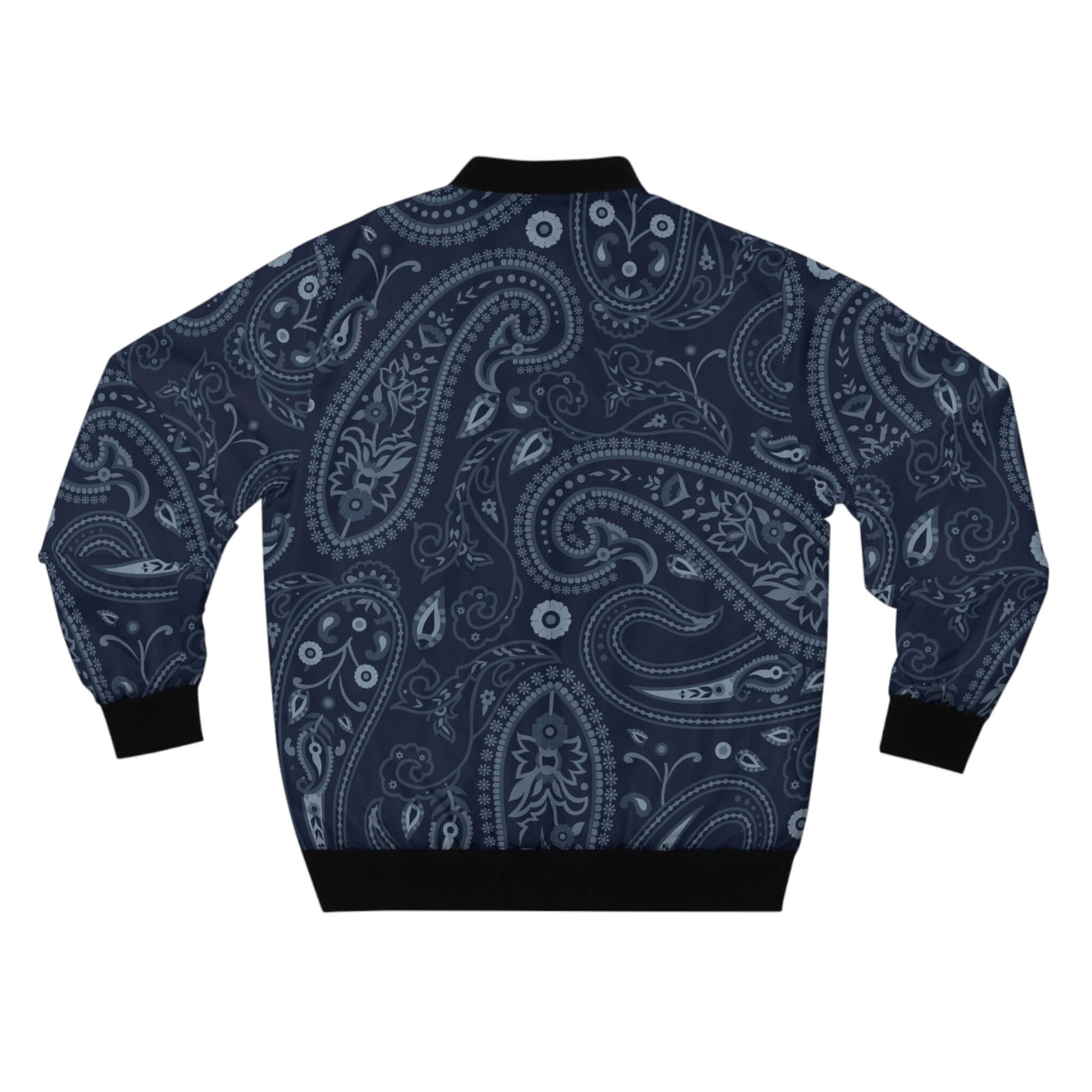 Blue Paisley Bandana Bomber Jacket