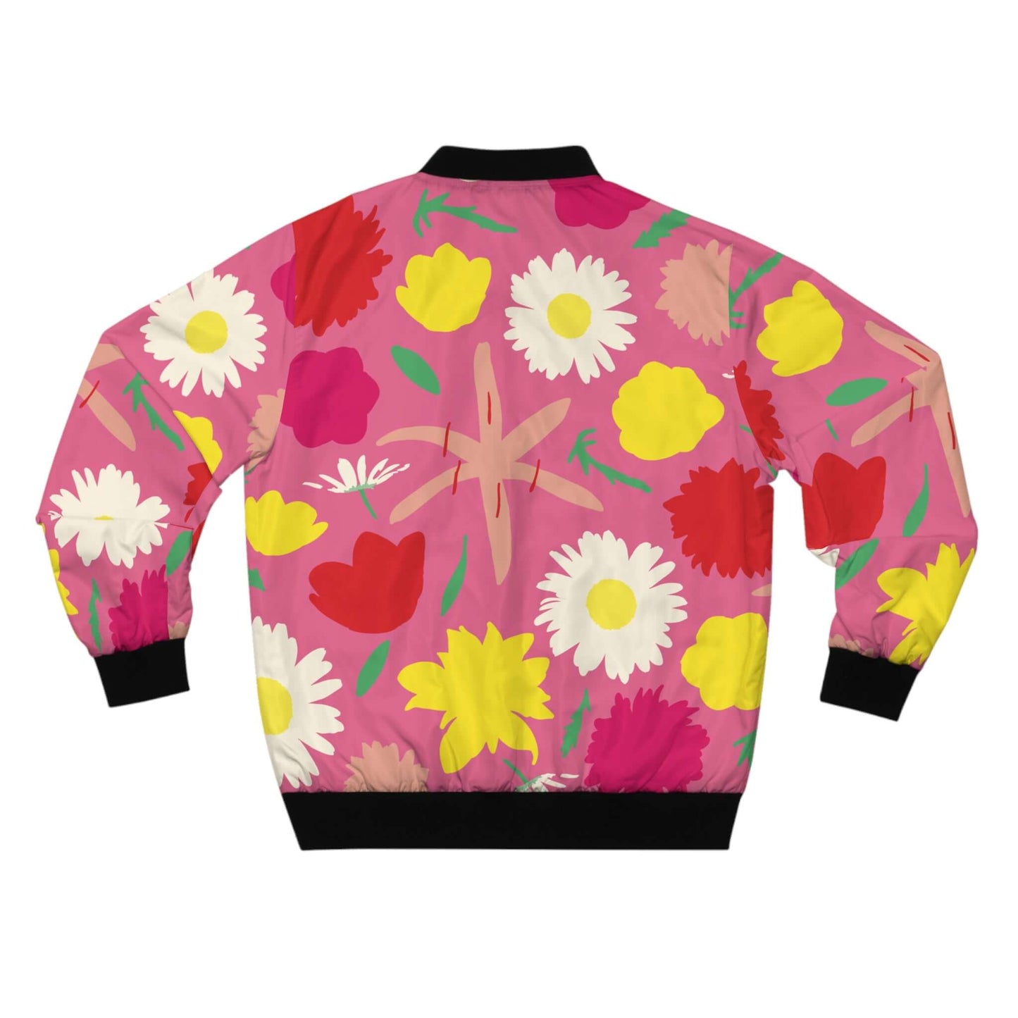 Chaqueta bomber con flores de margaritas