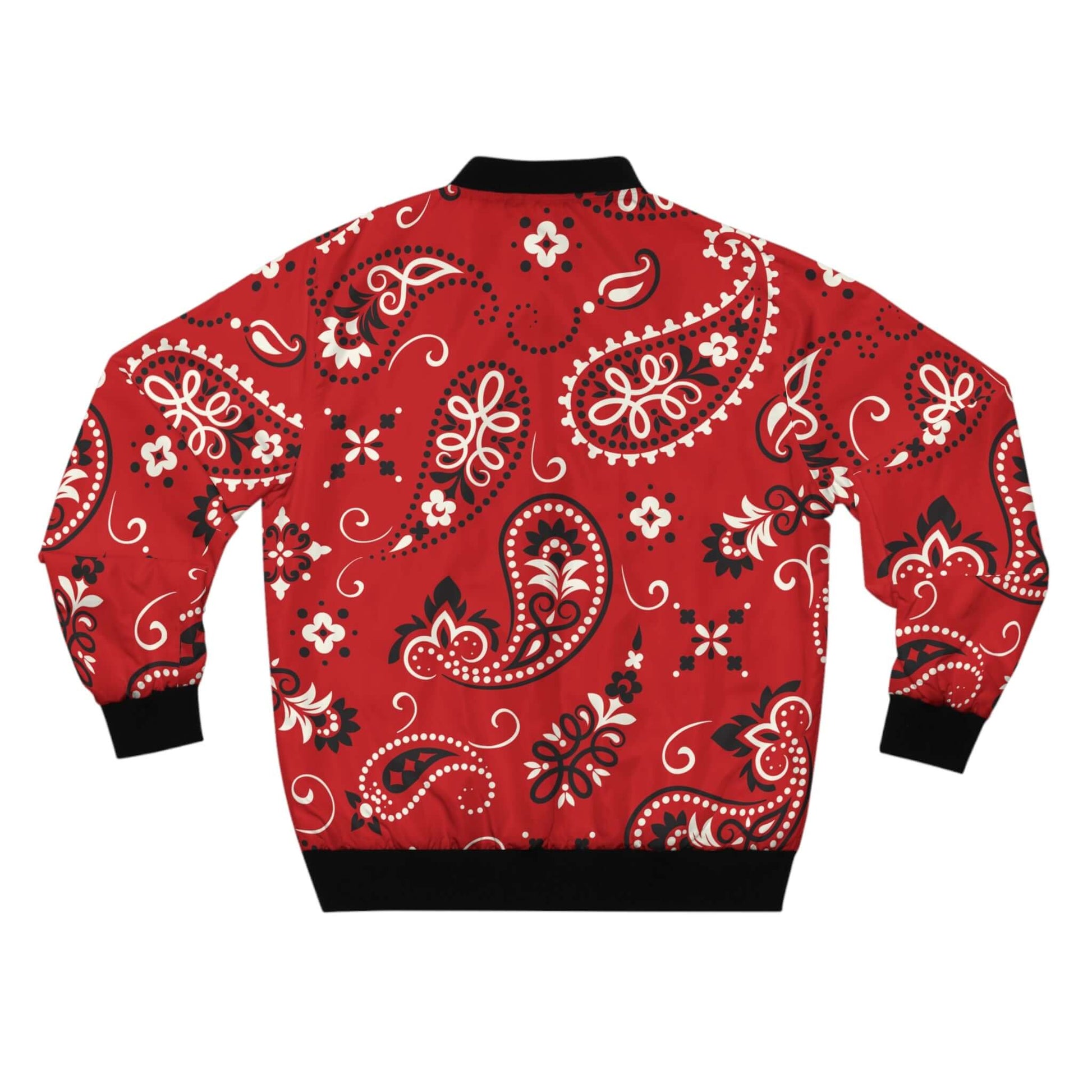 Red Paisley Bandana Bomber Jacket