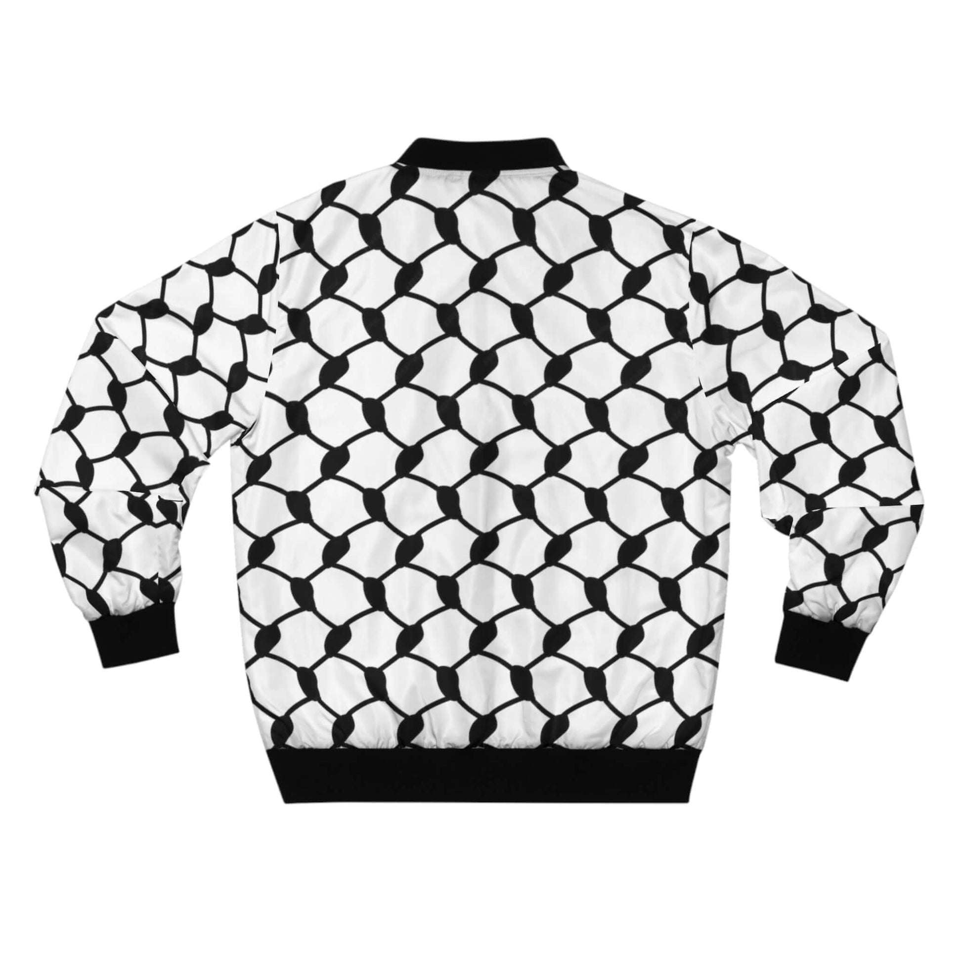 Black & White Keffiyeh Bomber Jacket