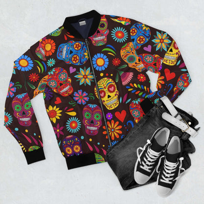 Day of the Dead Skulls Bomber Jacket