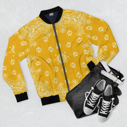 Yellow Bandana Bomber Jacket | Classic Fit