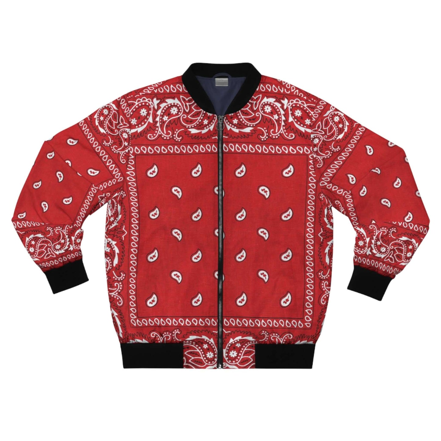 Blouson aviateur bandana rouge