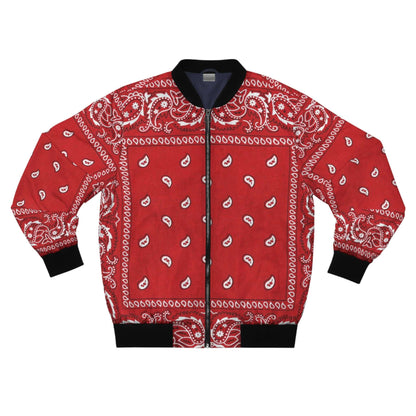 Red Bandana Bomber Jacket