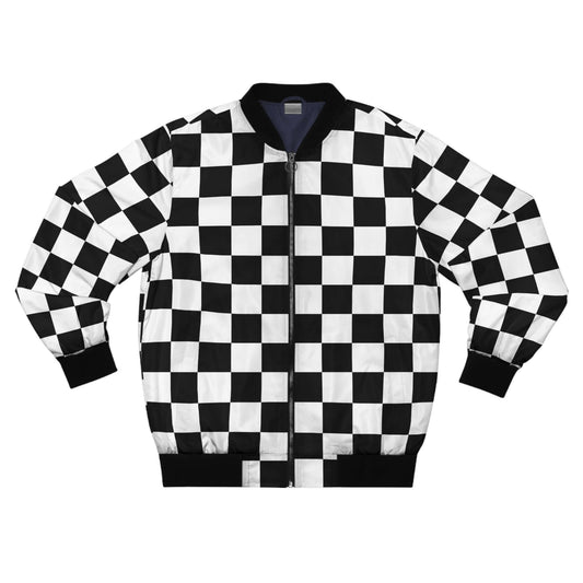 Black & White Bomber Jacket | Chessboard