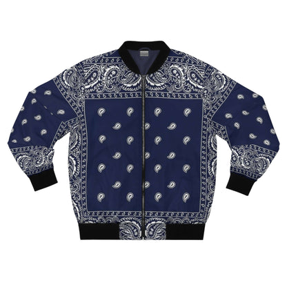 Blue Bandana Bomber Jacket