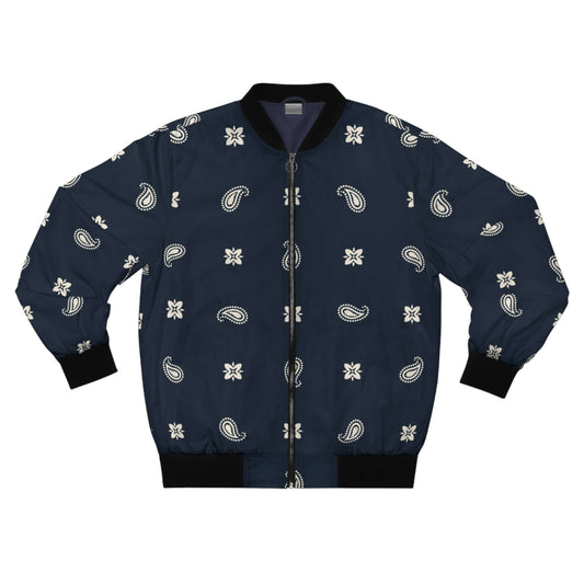 Midnight Blue Bandana Bomber Jacket