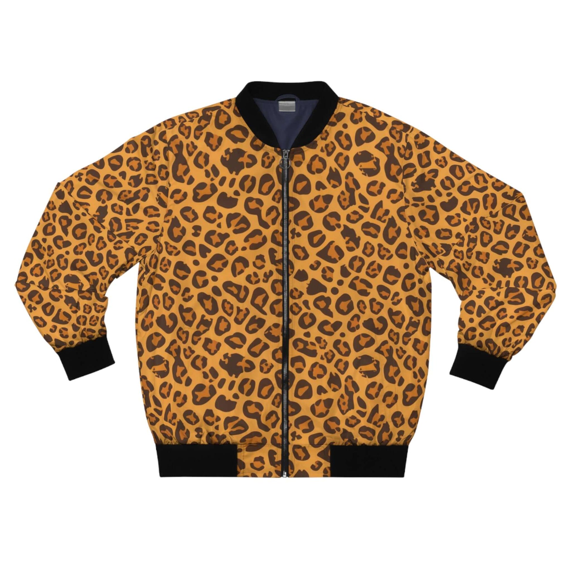 Leopard Bomber Jacket | Yellow Orange