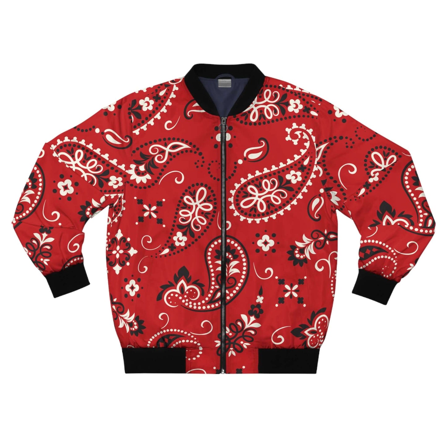 Red Paisley Bandana Bomber Jacket