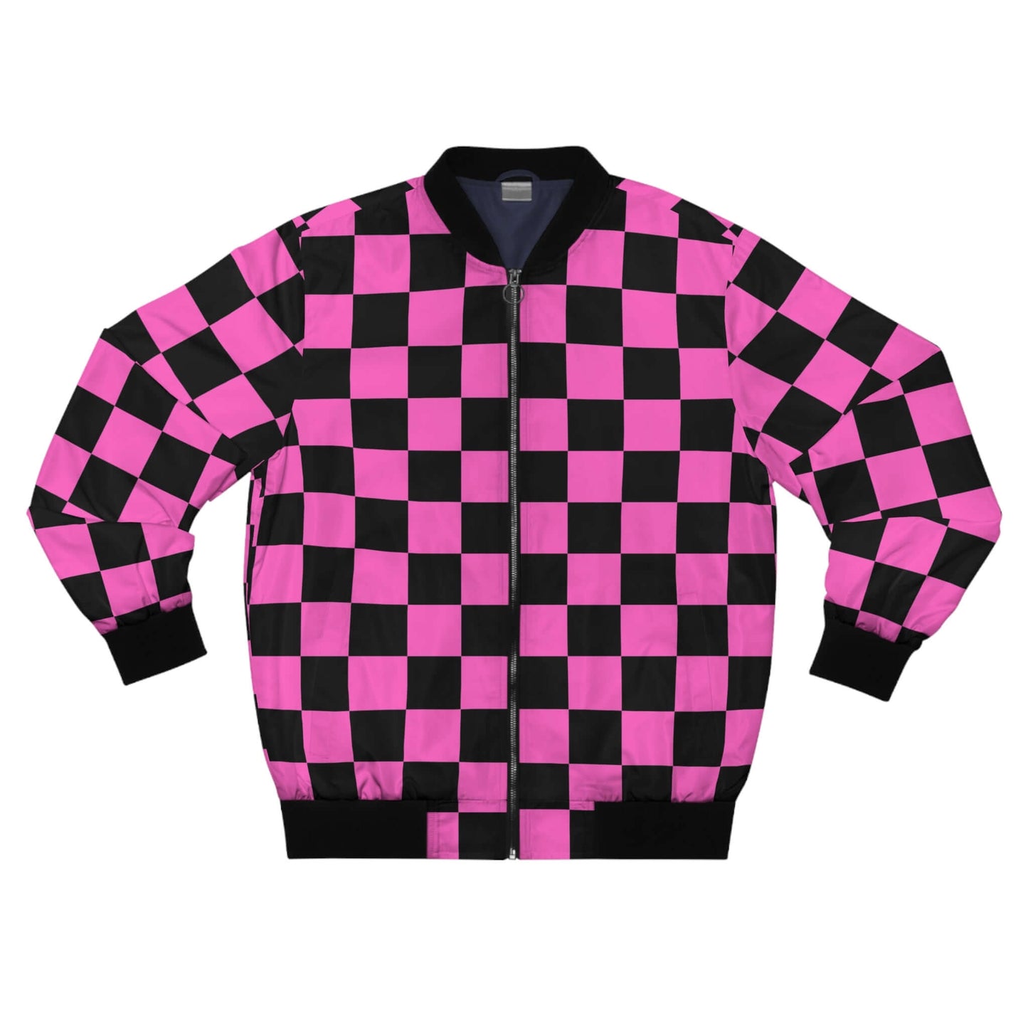 Black & Pink Bomber Jacket | Chessboard