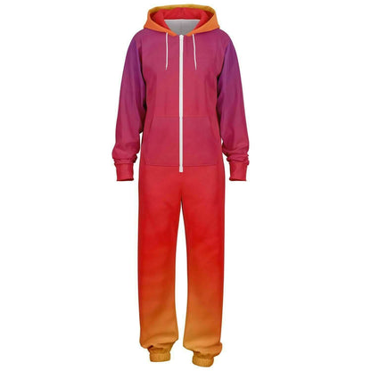 Rave Jumpsuit for Men & Women | Gradient Red Orange