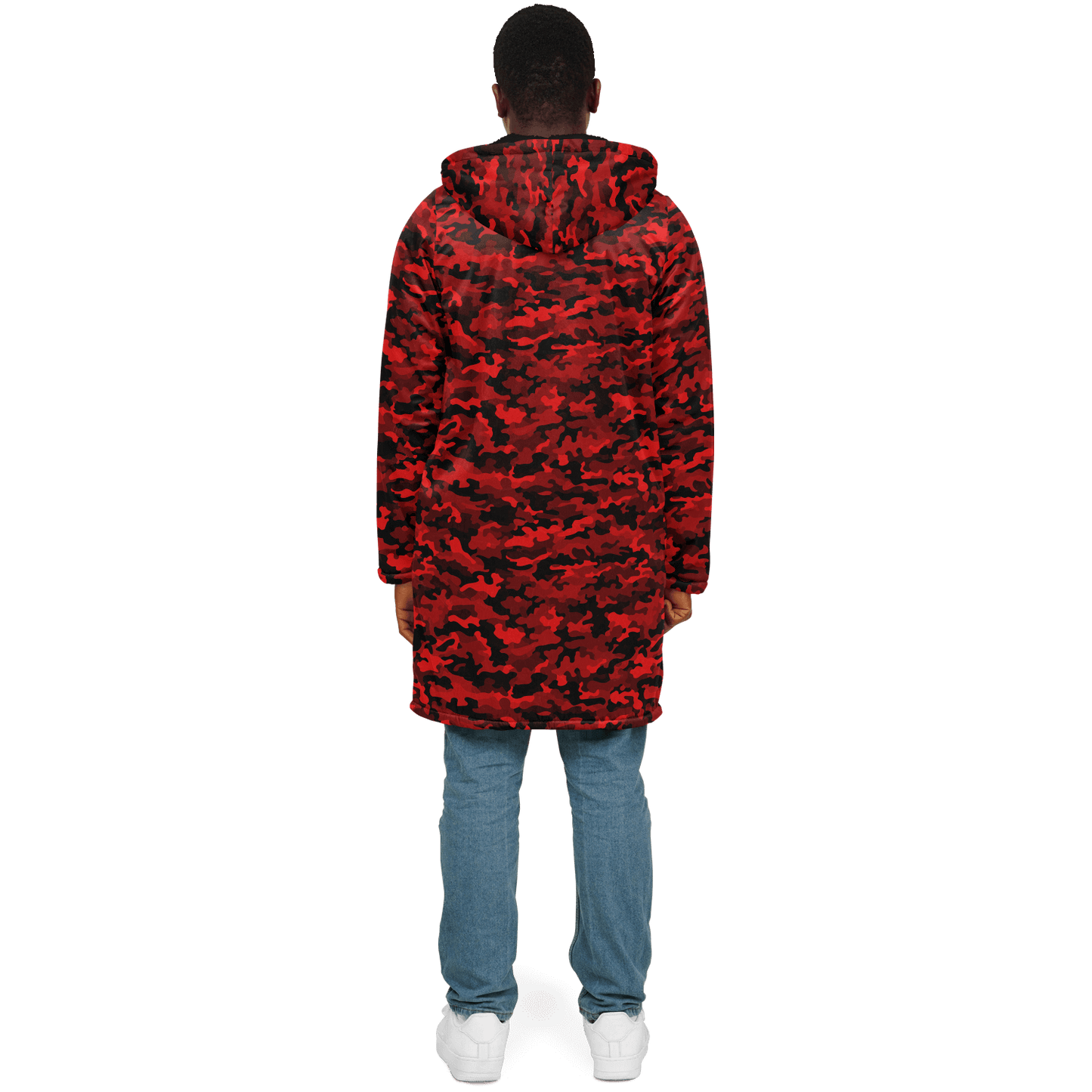 Army Red Camo Cloak With a Zipper | Ribooa