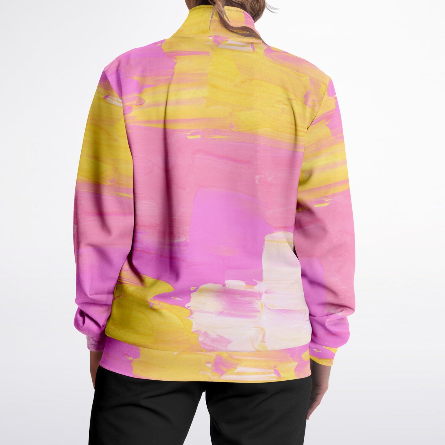 Pink & Yellow Abstract Track Jacket | HD Print