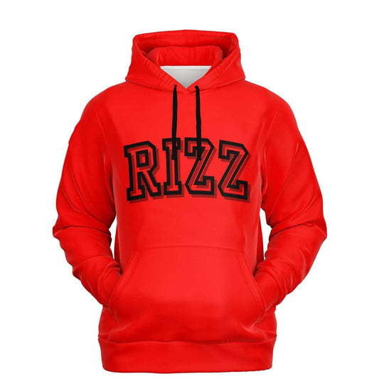 Rizz Hoodie | Red Black HD Print