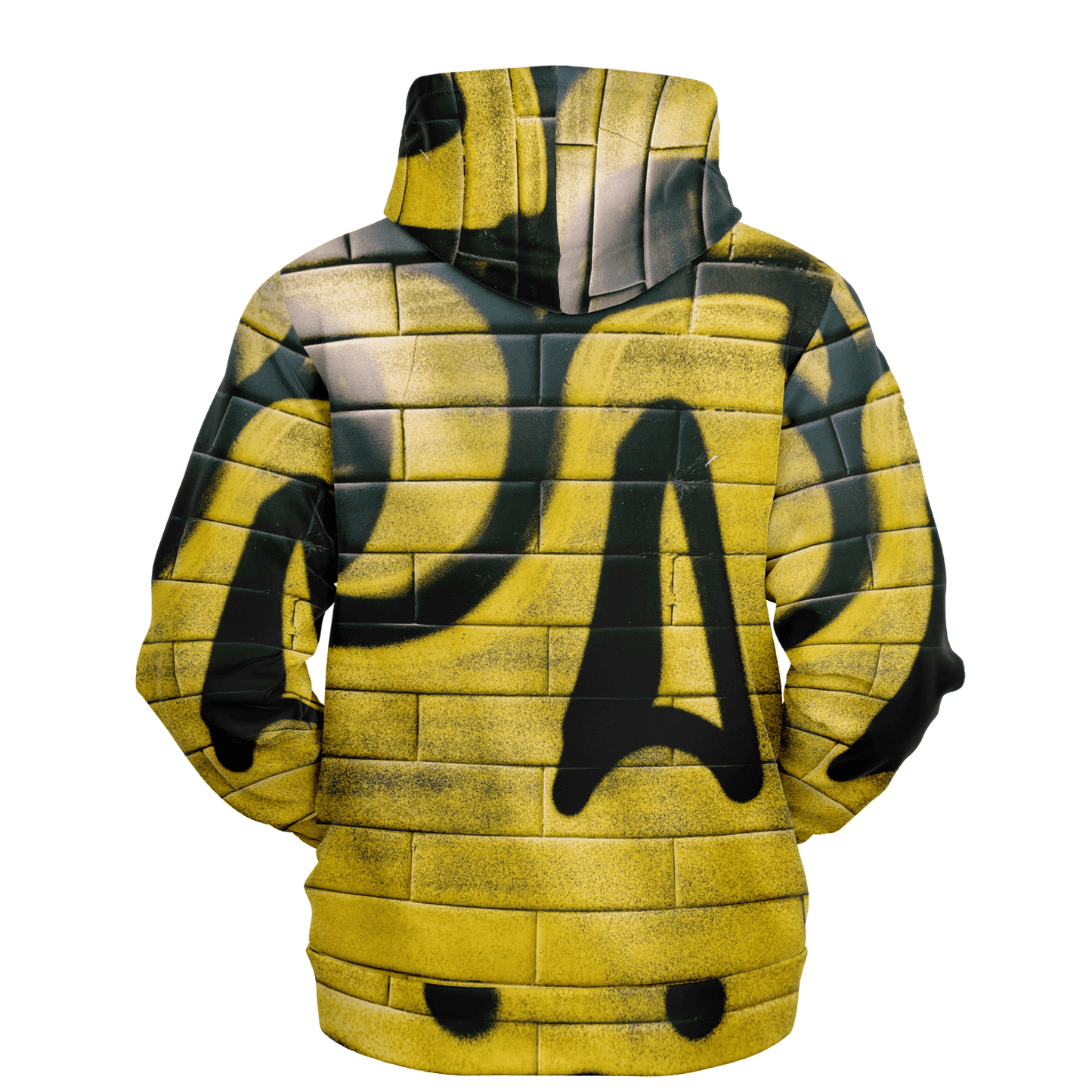 Streetwear Hoodie | Yellow & Black Skull Brick Wall