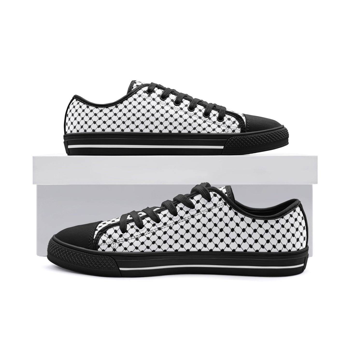 Keffiyeh Canvas Shoes | Classic Low Top