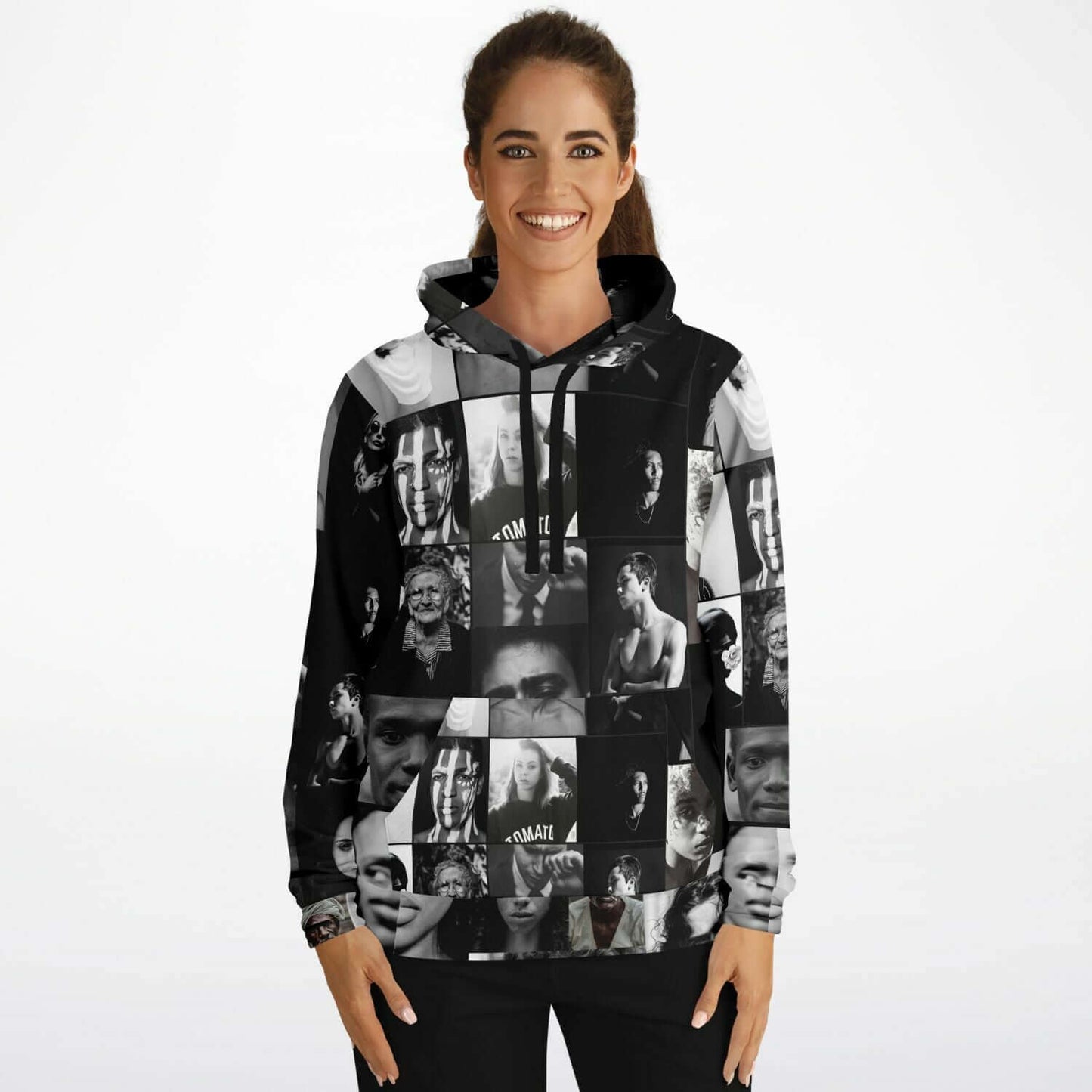 Portraits Black & White Hoodie | Unisex HD