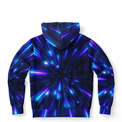 Neon Hoodie | Purple Glow Colors on Black