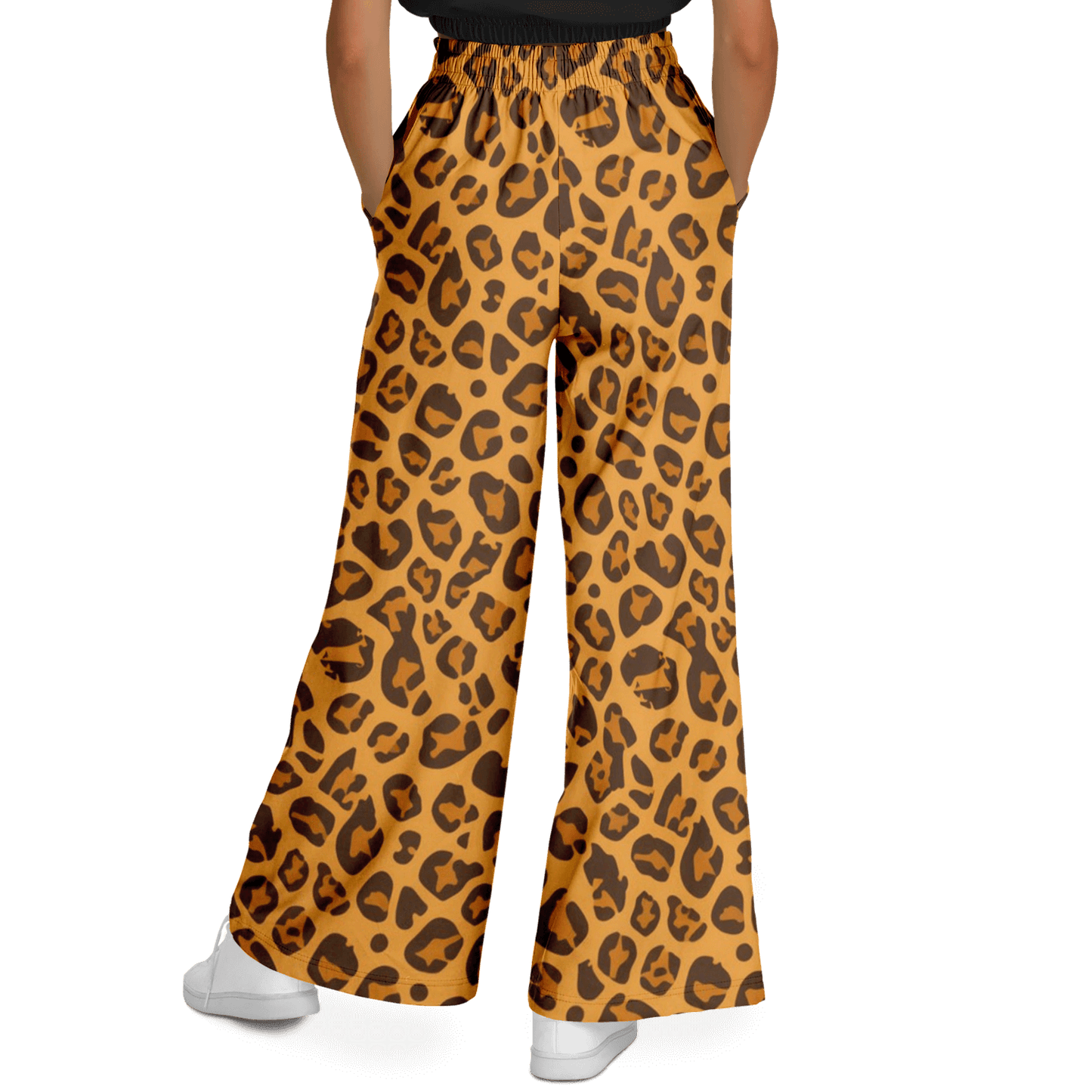 Women's Wide Leg Pants | Leopard HD Print