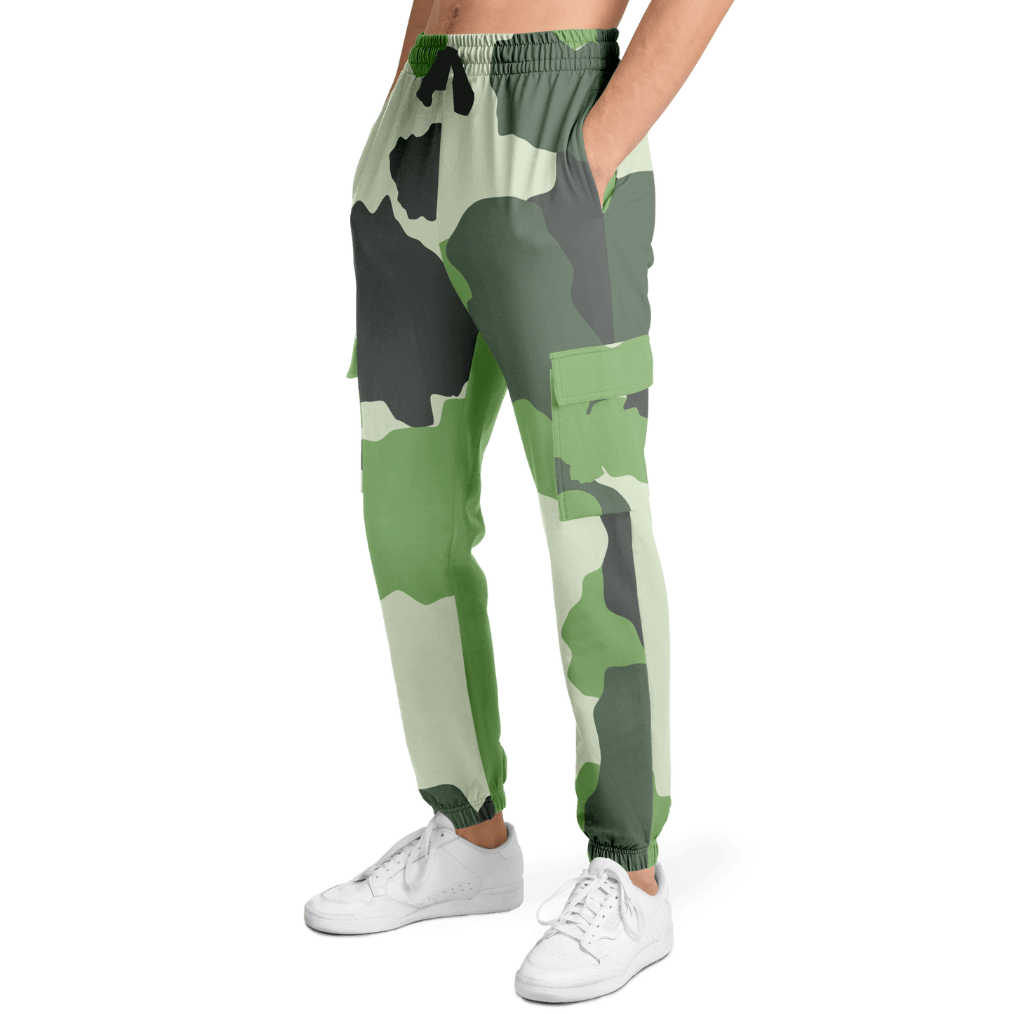 Commando Cargo Sweatpants | Green HD Print