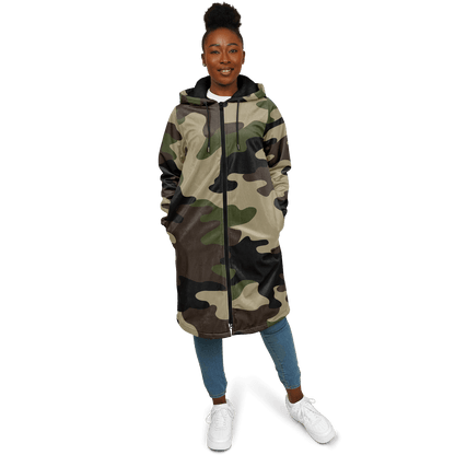 Classic Green Camo Cloak With a Zipper