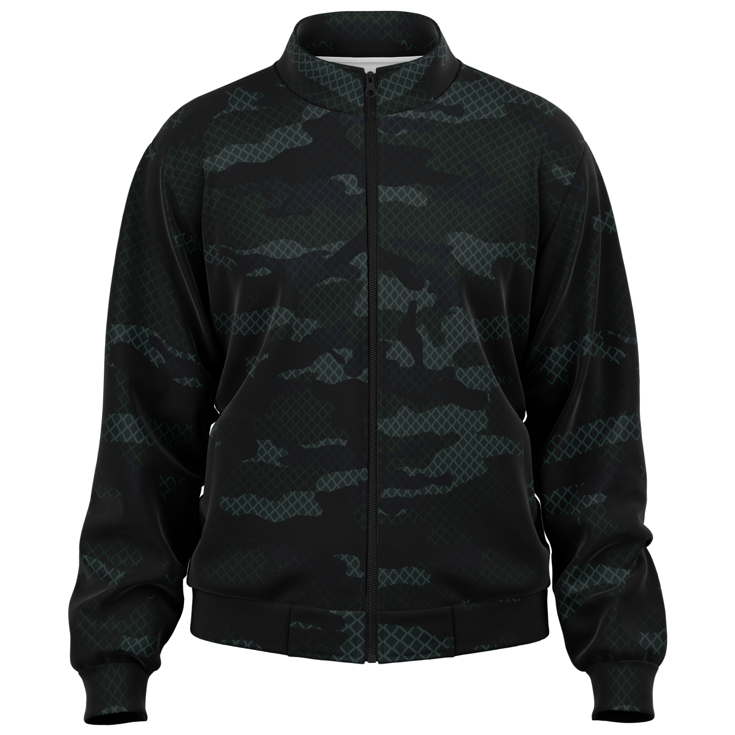 Camo Jacket | Military Dark Green & Black | Unisex