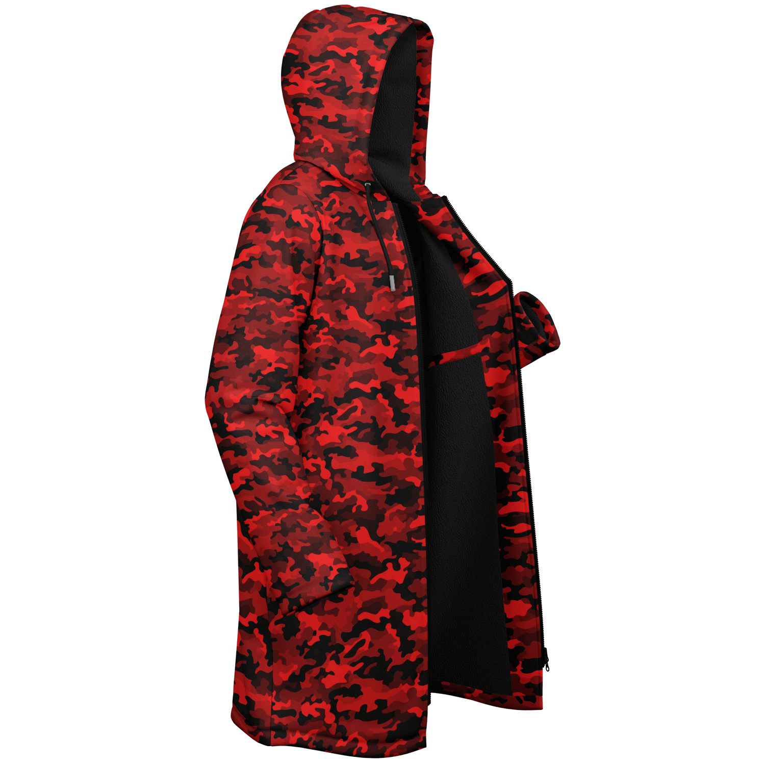 Army Red Camo Cloak With a Zipper | Ribooa