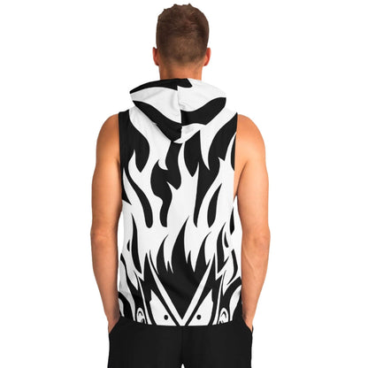 Black & White Dragon Ball Flames | Sleeveless Hoodie