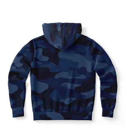 Sweat à capuche camouflage | Bleu foncé | Unisexe HD