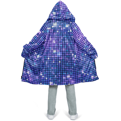 Glittering Blue Disco Ball Cloak With a in Zipper