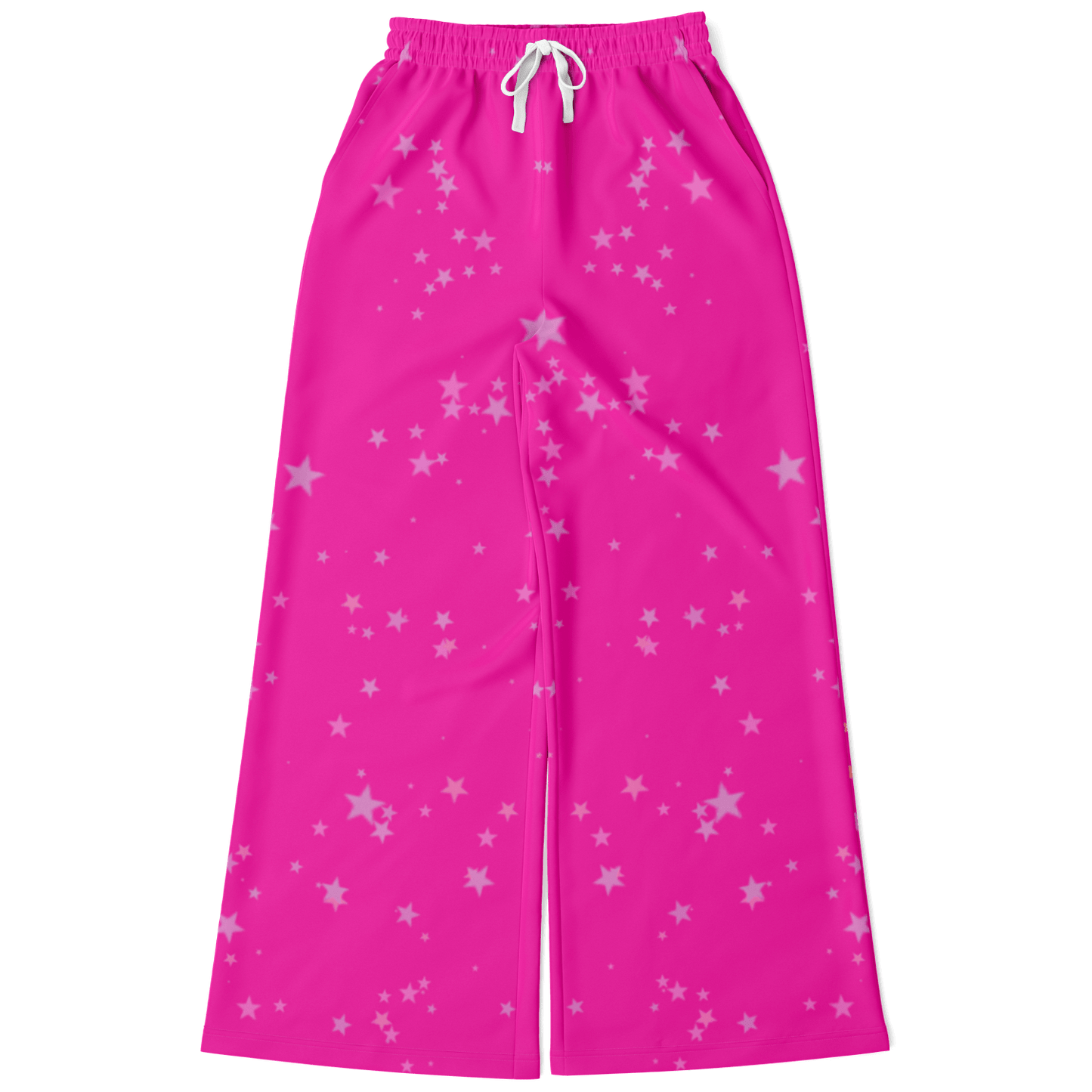 Women's Wide Leg Pants | Pink Stars HD Print