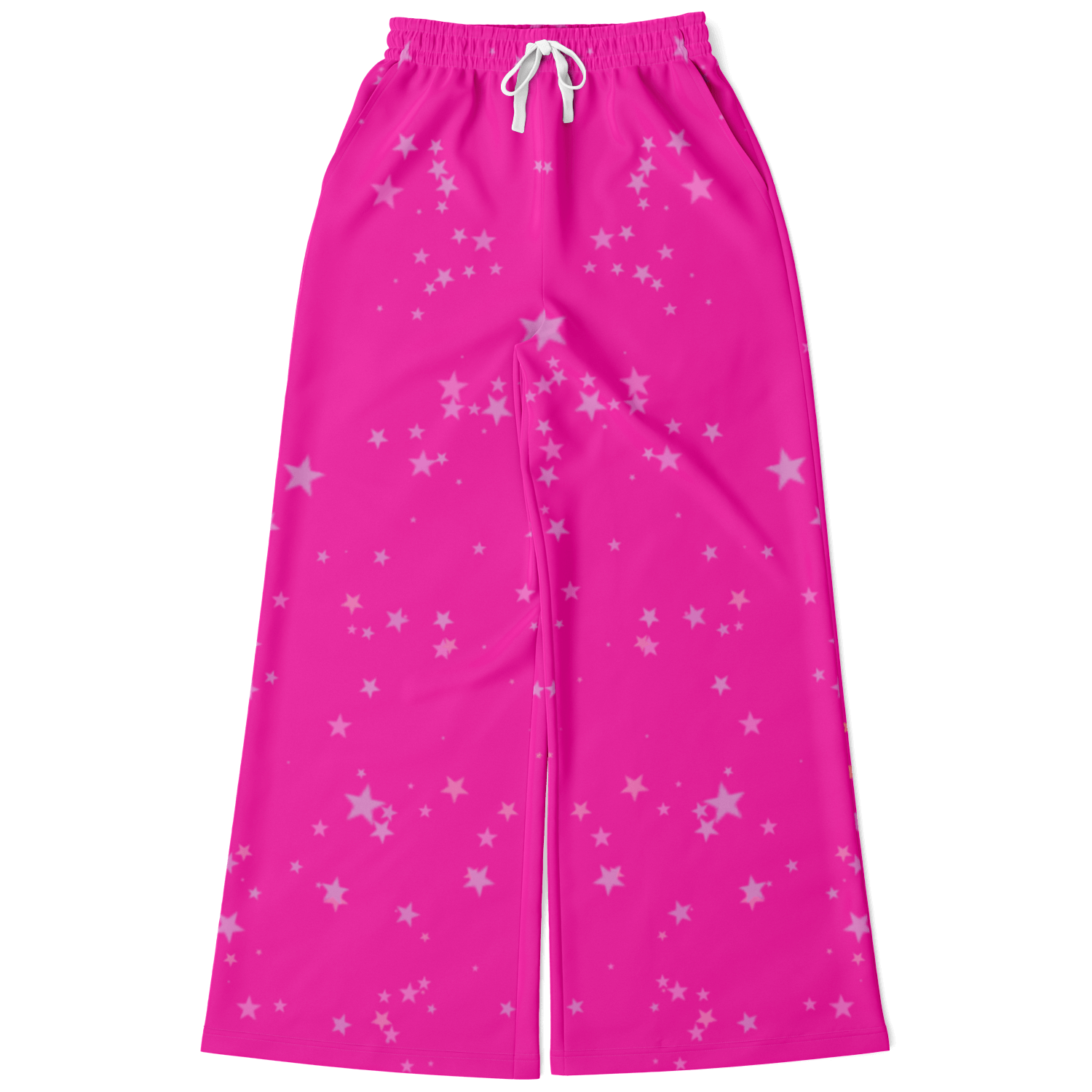 Women's Wide Leg Pants | Pink Stars HD Print