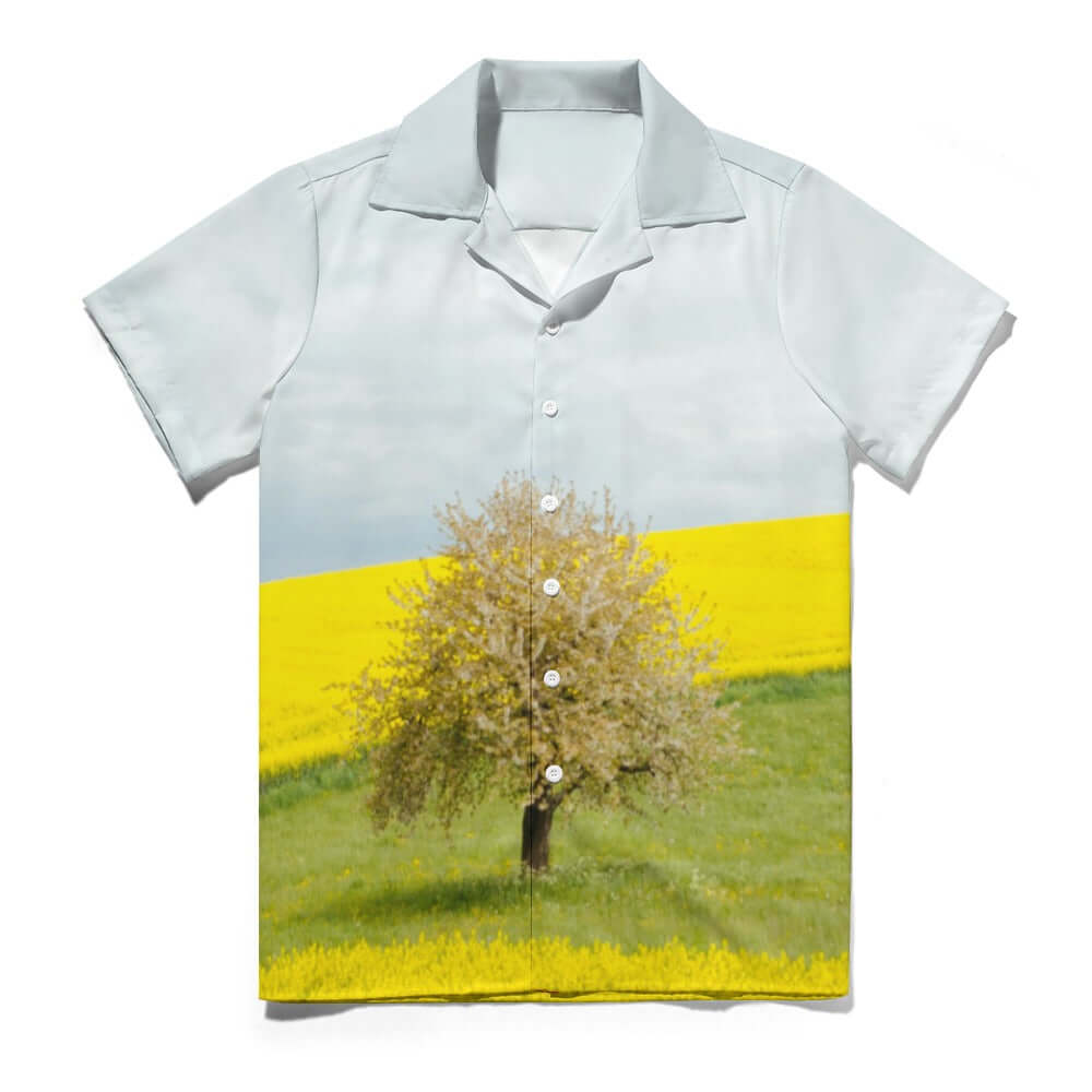 Cuban Collar Shirt | Summer Tree | Shipping Included - Ribooa